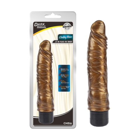 Wibrator realistyczny Chubby Beau-Gold z wielopoziomową regulacją wibracji, długość 21,5 cm, średnica 4,9 cm - 1