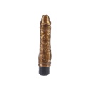 Wibrator realistyczny Chubby Beau-Gold z wielopoziomową regulacją wibracji, długość 21,5 cm, średnica 4,9 cm - 2