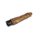 Wibrator realistyczny Chubby Beau-Gold z wielopoziomową regulacją wibracji, długość 21,5 cm, średnica 4,9 cm - 5