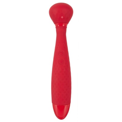 Wibrator typu różdżka Wand with Thumping – 2 niezależne funkcje, 7 trybów wibracji + 10 trybów thumping, długość 22,7 cm - 1 2
