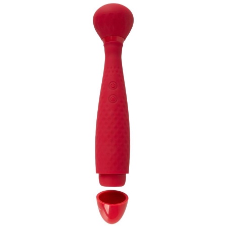 Wibrator typu różdżka Wand with Thumping – 2 niezależne funkcje, 7 trybów wibracji + 10 trybów thumping, długość 22,7 cm - 4