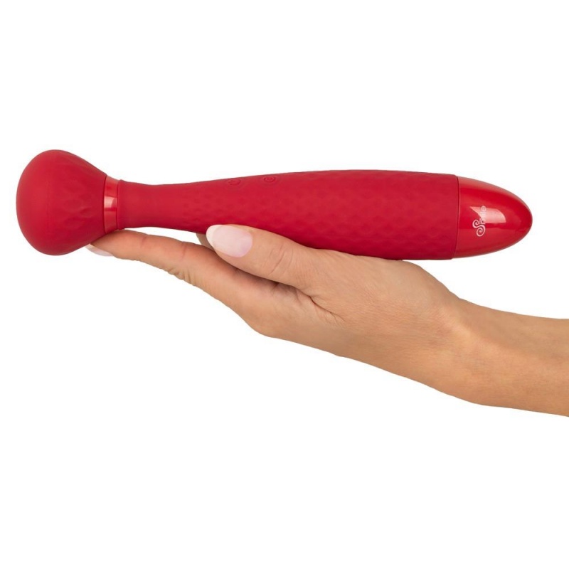 Wibrator typu różdżka Wand with Thumping – 2 niezależne funkcje, 7 trybów wibracji + 10 trybów thumping, długość 22,7 cm - 6