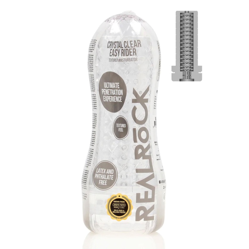 Easy Rider - Textured Masturbator - Transparent - 1