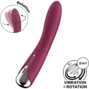 Spinning Vibe 1 Red - obrotowy wibrator punktu G z głowicą rotacyjną i silikonem medycznym (wymiary: brak danych producenta) - 2