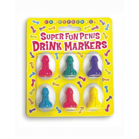 Super Fun Penis Silicone Drink Markers - 1