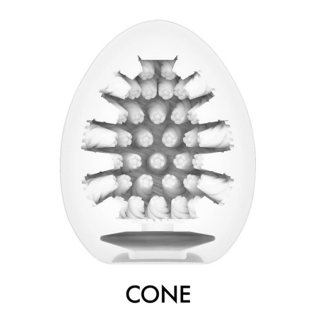Masturbator Egg Cone HB Stronger - stożkowa tekstura, elastyczny TPE, długość 7 cm - 4