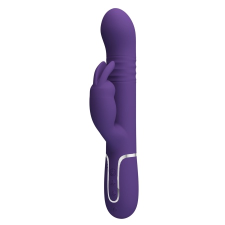 Wibrator króliczek Coale Dark Purple - 7 wibracji, rotacja i ruch posuwisty, 22,6 cm - 3