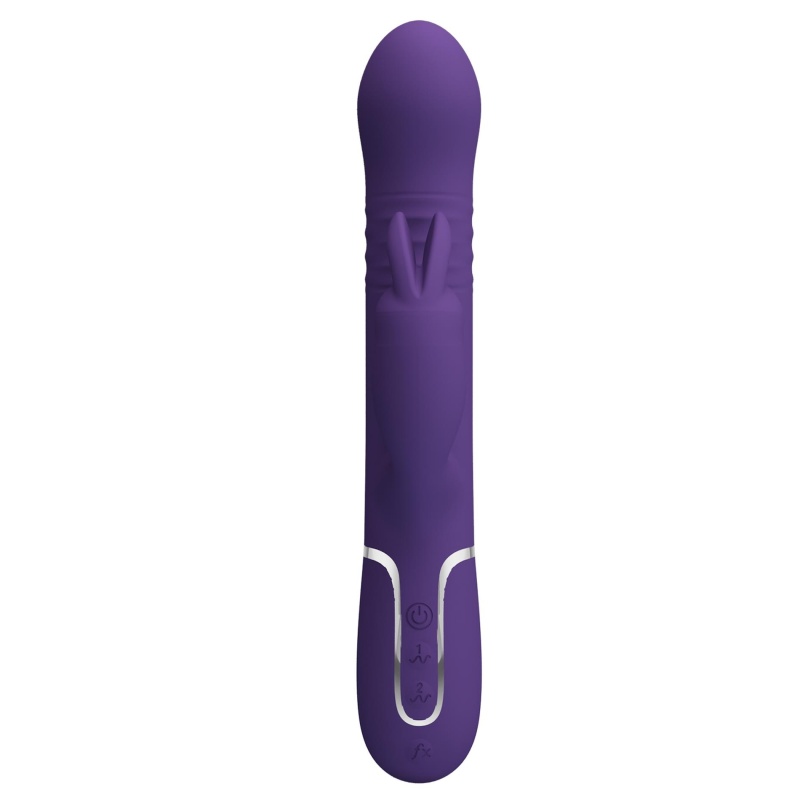 Wibrator króliczek Coale Dark Purple - 7 wibracji, rotacja i ruch posuwisty, 22,6 cm - 4