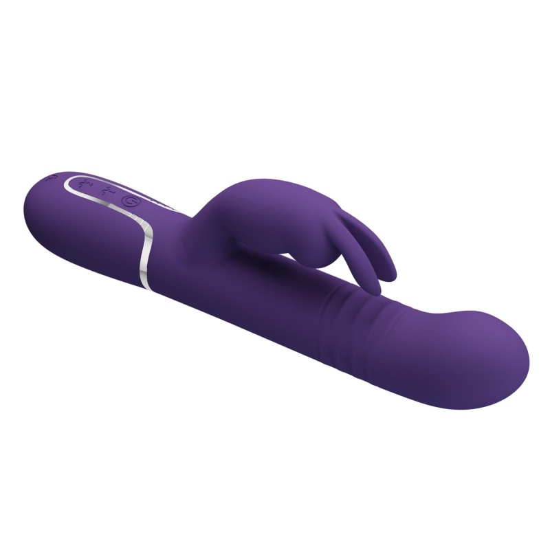 Wibrator króliczek Coale Dark Purple - 7 wibracji, rotacja i ruch posuwisty, 22,6 cm - 5