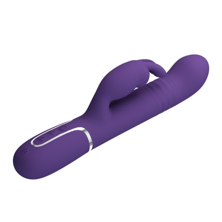 Wibrator króliczek Coale Dark Purple - 7 wibracji, rotacja i ruch posuwisty, 22,6 cm - 6