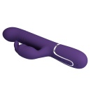 Wibrator króliczek Coale Dark Purple - 7 wibracji, rotacja i ruch posuwisty, 22,6 cm - 7