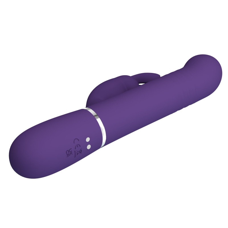 Wibrator króliczek Coale Dark Purple - 7 wibracji, rotacja i ruch posuwisty, 22,6 cm - 8