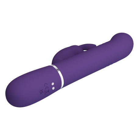 Wibrator króliczek Coale Dark Purple - 7 wibracji, rotacja i ruch posuwisty, 22,6 cm - 8
