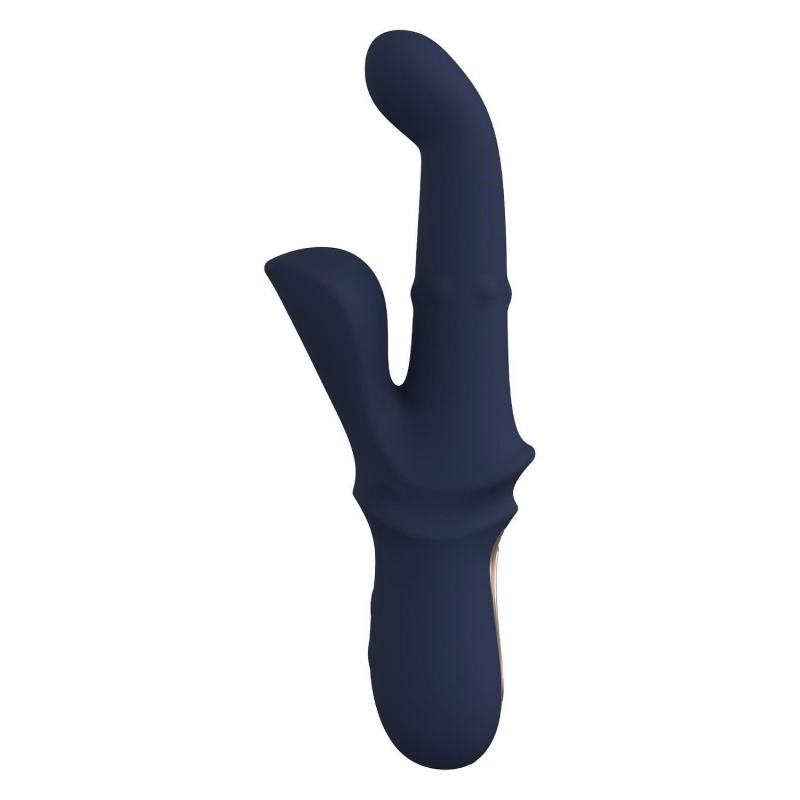 Wibrator Goddess Iris Duo z ruchomymi kuleczkami, funkcją kołysania i stymulatorem łechtaczki, 23,5 cm - 3