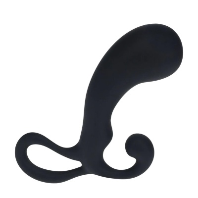 Bulb with Loop Silicone Prostate Massager - L - Black - 1