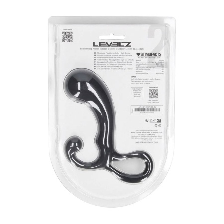 Bulb with Loop Silicone Prostate Massager - L - Black - 3