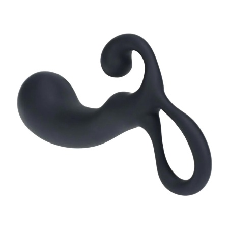 Bulb with Loop Silicone Prostate Massager - L - Black - 4