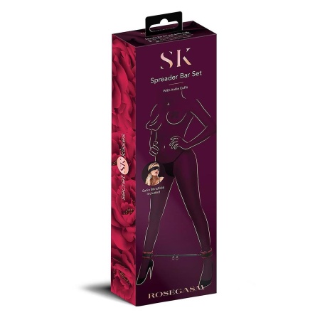 SECRET KISSES ROSEGASM SPREADER BAR SET WITH ANKLE CUFFS - 1