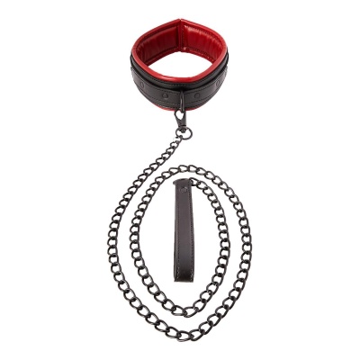SPORTSHEETS SAFFRON LEASH & COLLAR - 1 2
