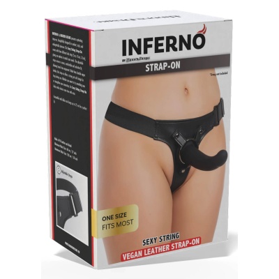 Strap-on Sexy String z regulowanym pasem biodrowym (68–128 cm) i trzema wymiennymi pierścieniami 3,5–5 cm - 1 2
