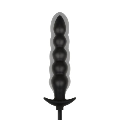 Anal Collection - Inflatable Anal Plug with Pump 20 cm - Black - 1 2