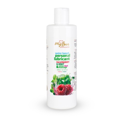 Lubrykant wodny i żel do masażu 2w1 Aroma Series 300ml Malina i Mięta - 1