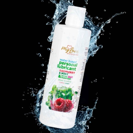 Lubrykant wodny i żel do masażu 2w1 Aroma Series 300ml Malina i Mięta - 4