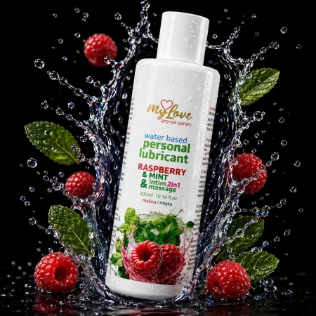 Lubrykant wodny i żel do masażu 2w1 Aroma Series 300ml Malina i Mięta - 6