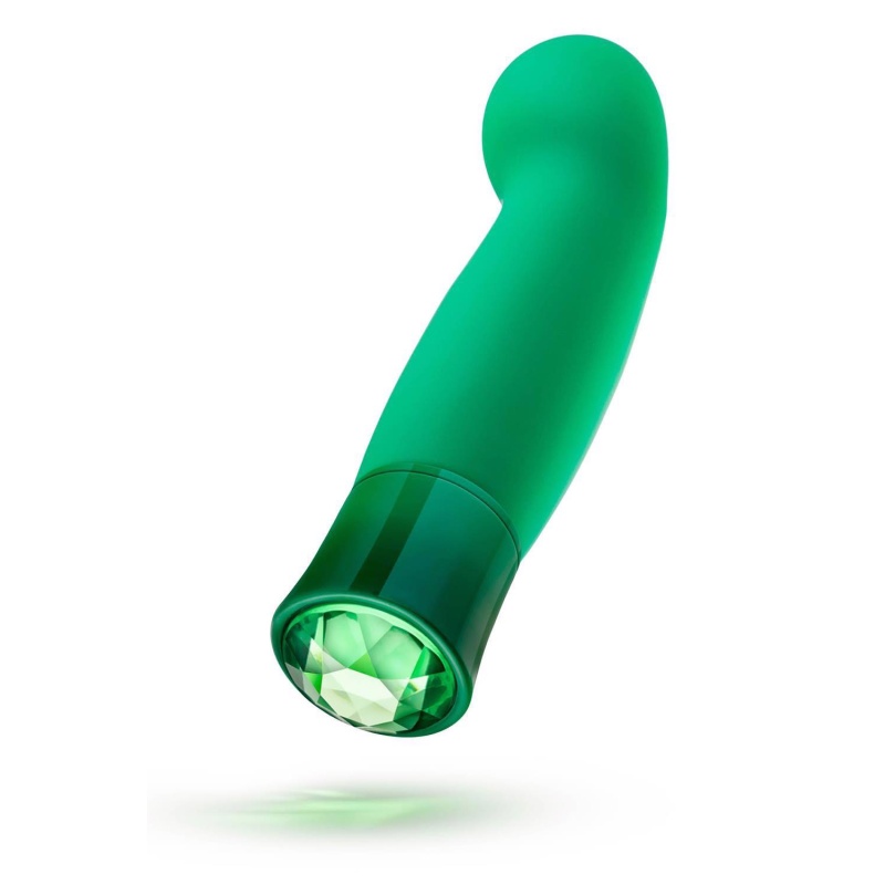 Wibrator punktu G Oh My Gem Enchanting Emerald z podgrzewaniem, 14 cm - 2