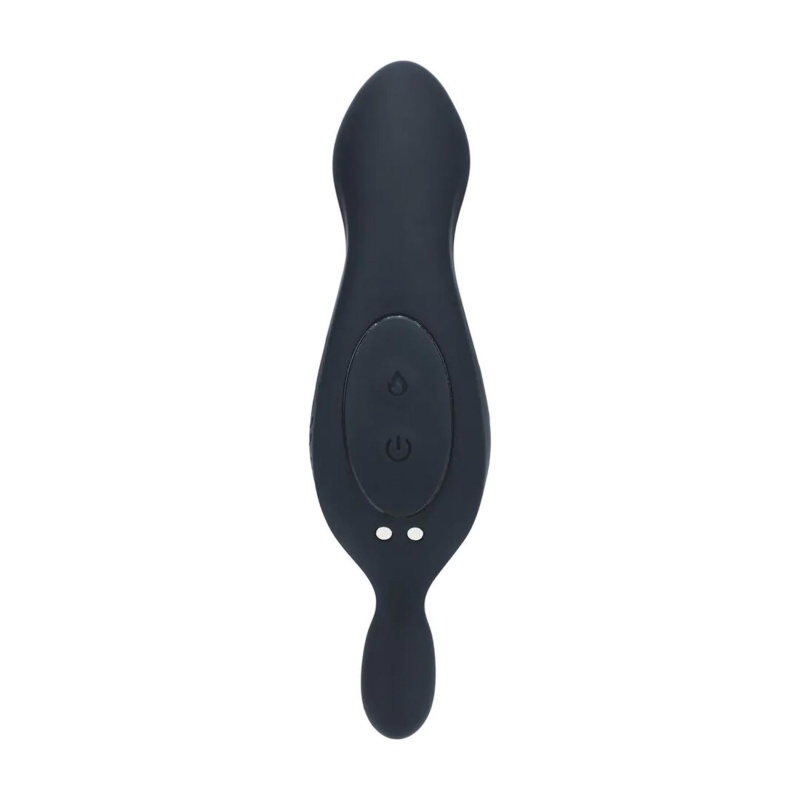 Heating and Vibrating Silicone Prostate Stimulator - Black - 6