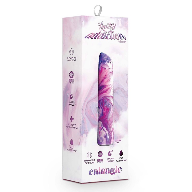 Wibrator Entangle Power Vibe Lilac - Rumble Tech, 10 trybów, długość 10,1 cm - 1
