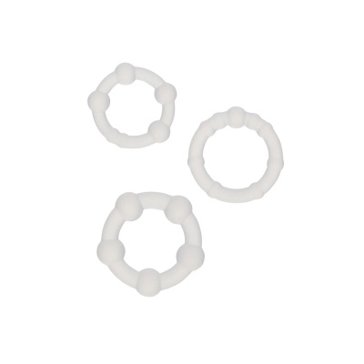 Zestaw 3 pierścieni Beaded Rings z wypustkami 1,25-2,5 cm - 1