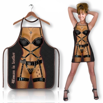 Fartuszek kuchenny Woman in Leather na wieczór panieński - 1