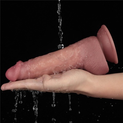 Dildo wibrujący Dual Density Power Cock 21,5 cm różowy - 1 2