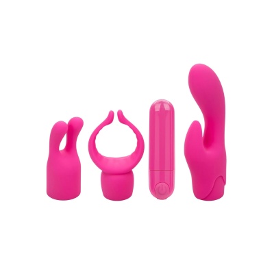 Wibrator punktowy Lovers Collection z 3 silikonowymi końcówkami, długość 7,5 cm - 1