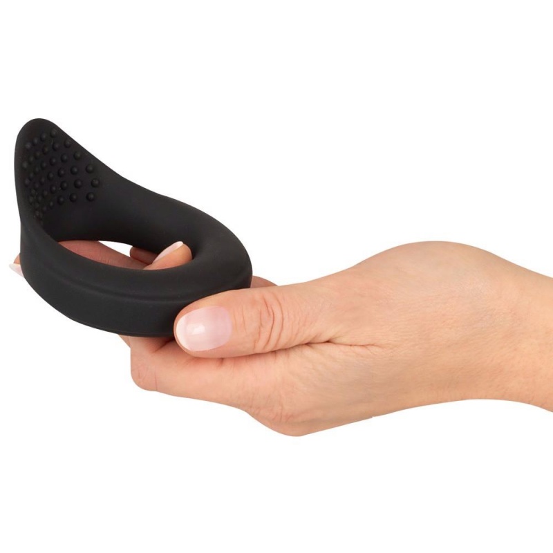 Wibrujący pierścień na jądra Ball Ring with Vibration - 10 trybów wibracji, silikon medyczny, długość 8,6 cm, średnica wewnętrzn - 7