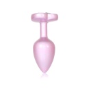 Plug-Jewellery Pearl Pink Heart PLUG- Clear S - 4