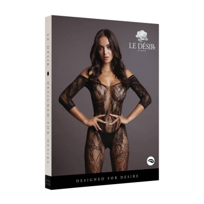 Lace Sleeved Bodystocking - One Size - 1 2