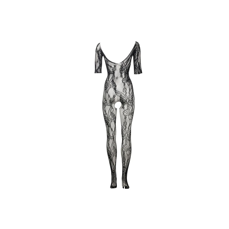 Lace Sleeved Bodystocking - One Size - 8
