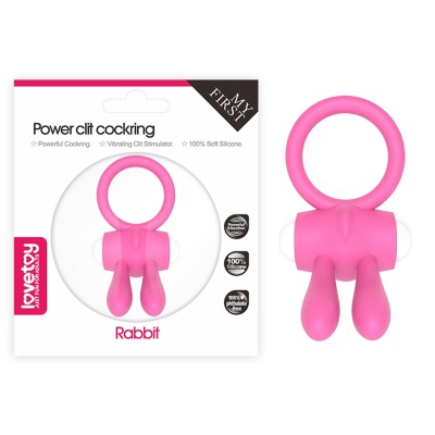 Wibracyjny pierścień na penisa Power Clit Silicone Cockring Pink 13x12x4 cm - 1