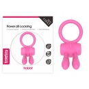 Wibracyjny pierścień na penisa Power Clit Silicone Cockring Pink 13x12x4 cm - 1