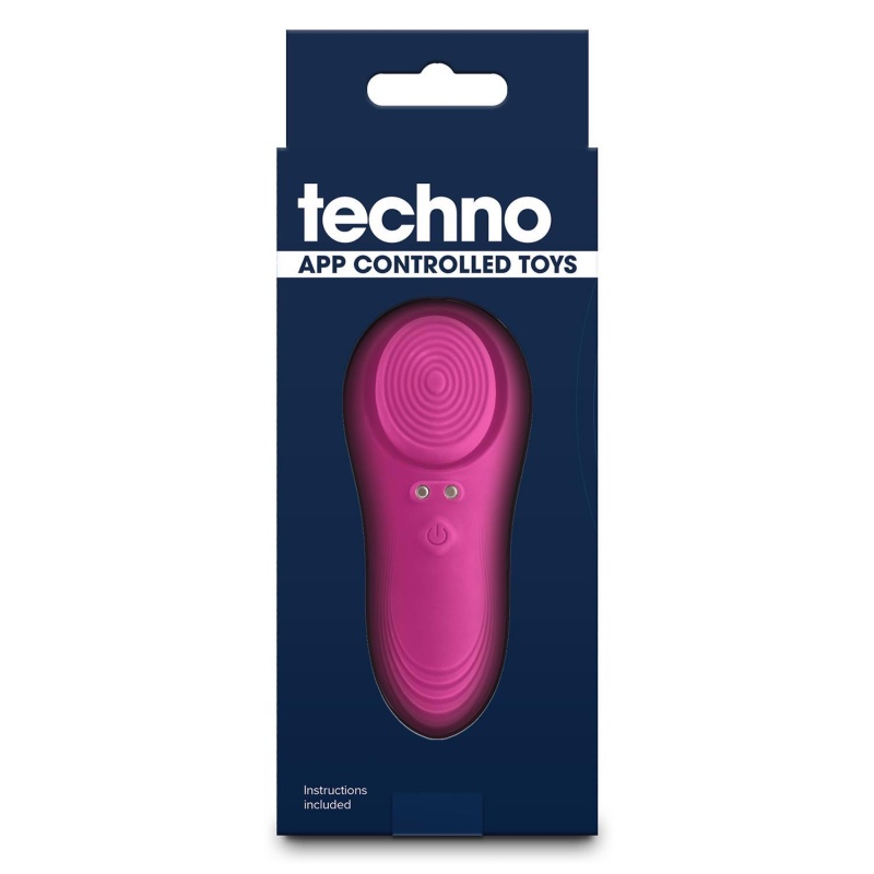 Wibrator do bielizny Techno Lucy Magenta - silikonowy magnes i sterowanie aplikacją, 9,4 cm - 4