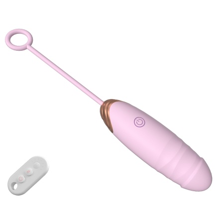 Vibrating Silicone Love EGG USB 7 vibration and thrust functions / Remote control Pink - 1