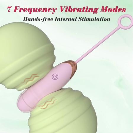 Vibrating Silicone Love EGG USB 7 vibration and thrust functions / Remote control Pink - 4