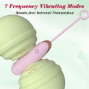 Vibrating Silicone Love EGG USB 7 vibration and thrust functions / Remote control Pink - 4