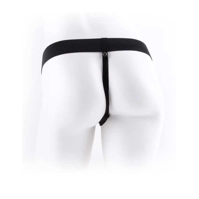 Wydrążony Strap-On 9inch Hollow z Jądrami – Regulowane Paski, Kanał 10 cm, Dł. 24 cm - 5