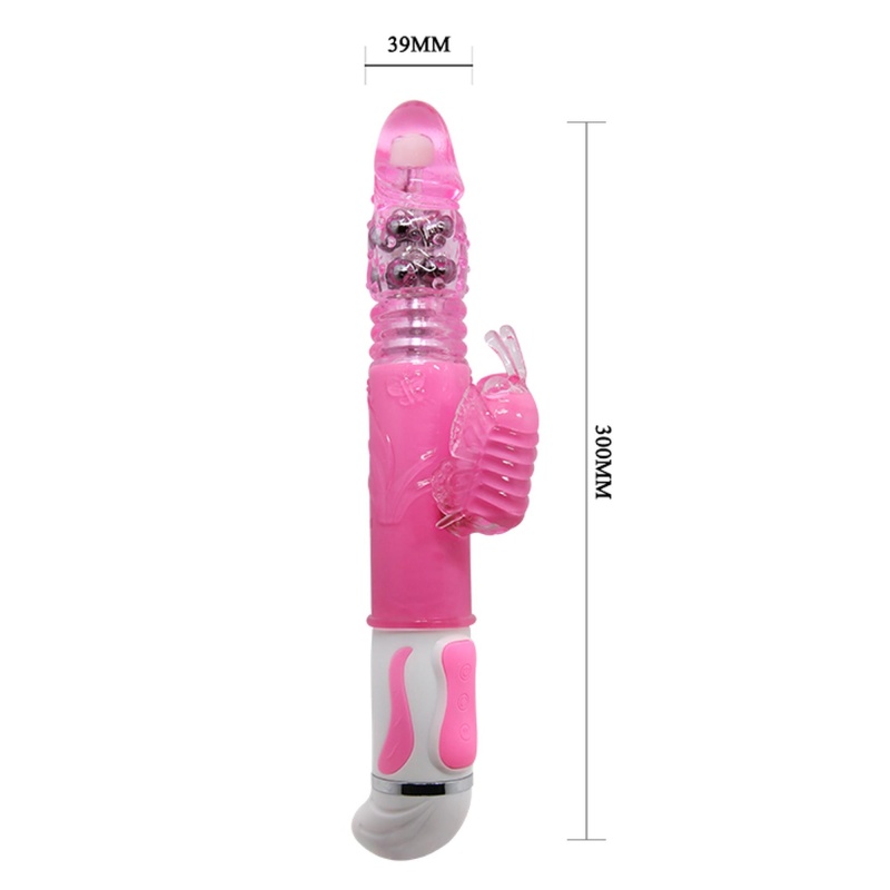 Wibrator króliczek FASCINATION BW-063004 z rotacją, ruchem posuwistym (thrusting) i 12 funkcjami wibracji - 4
