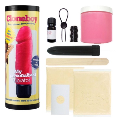 Cloneboy Vibrator Hot Pink — silikonowy wibrator DIY z formą odlewniczą i walcową bazą, odwzorowanie prącia do 20 cm i średnicy - 1 2