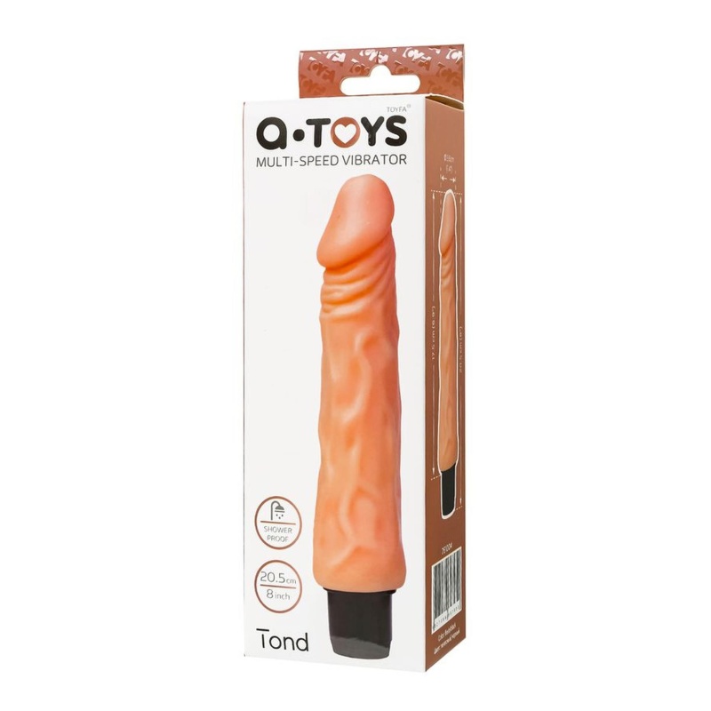 Realistyczny wibrator 761004 z regulacją trybów wibracji i anatomicznym kształtem, długość robocza 17,5 cm - 7