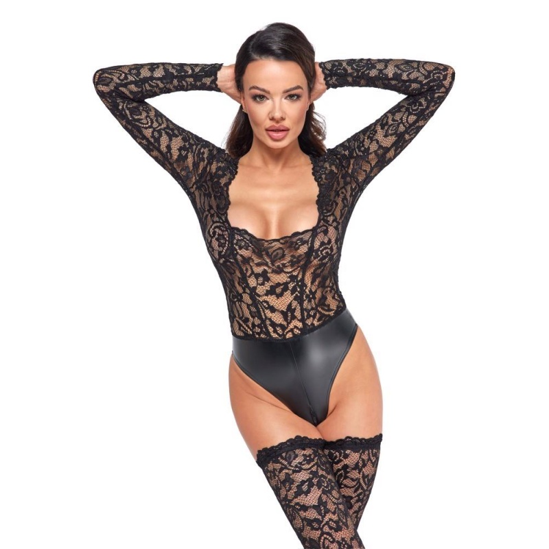 Noir lace body XL - 3